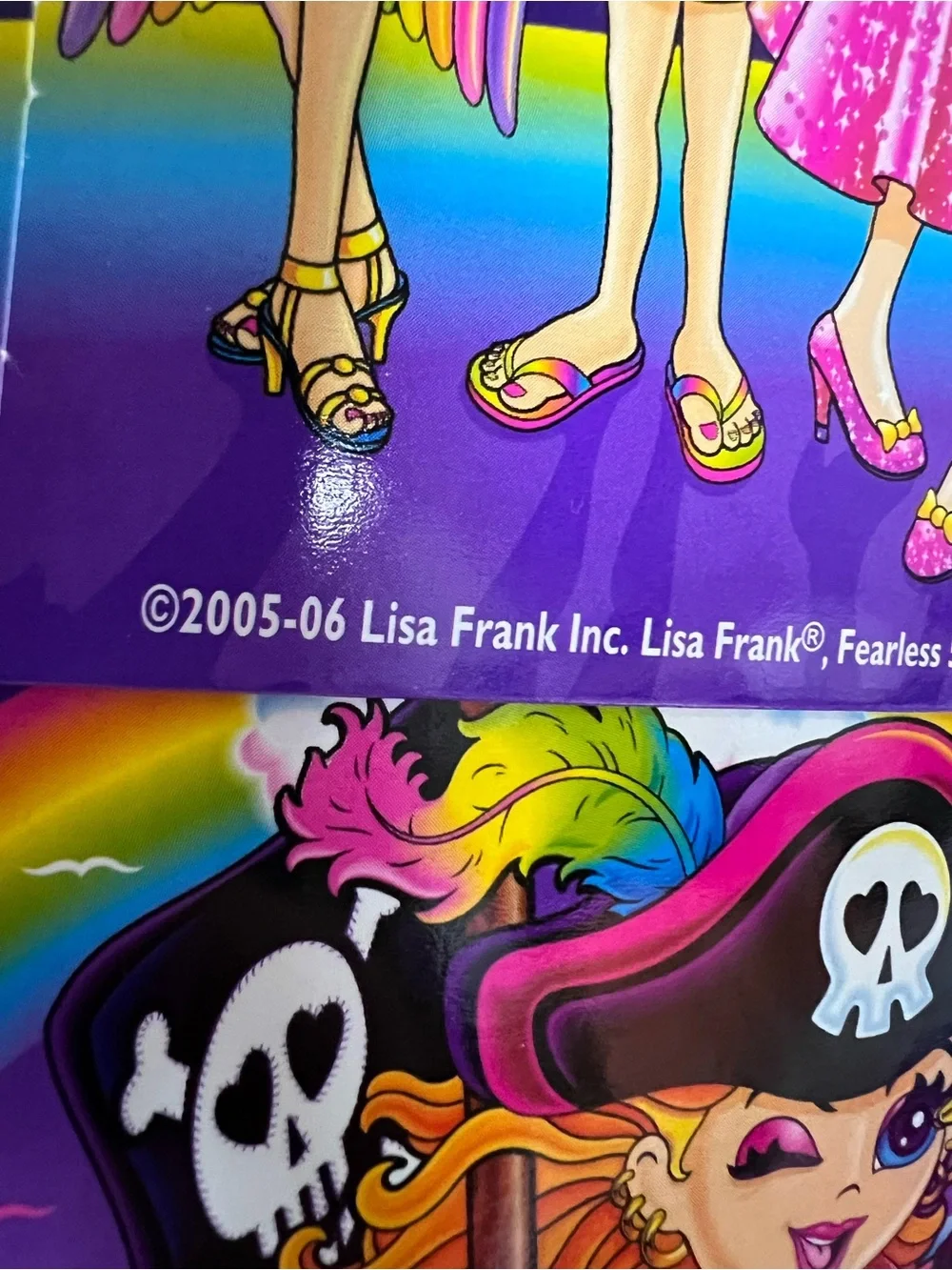 Vintage Club Lisa Frank Tempest & Fearless 5  Two Folders Pirate Puppy 2005 Y2K